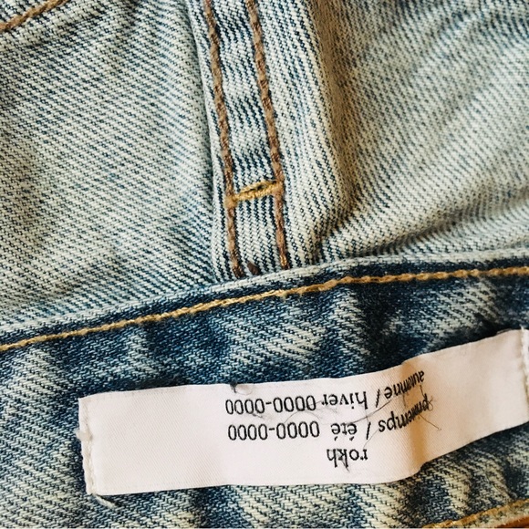 ROKH Blue Distressed Jeans Women’s Size 40 US 8 Regular - Picture 15 of 16